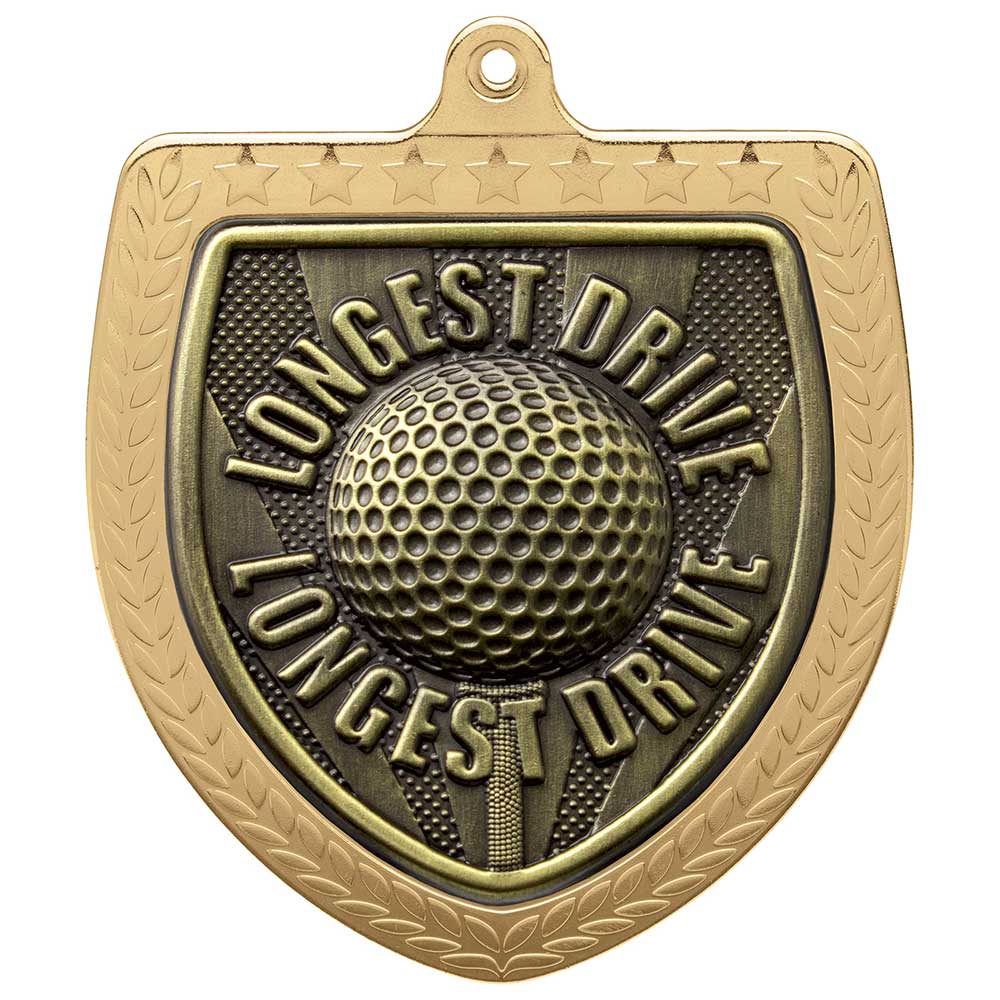 Cobra Golf Longest Drive Shield Medal Gold 75mm