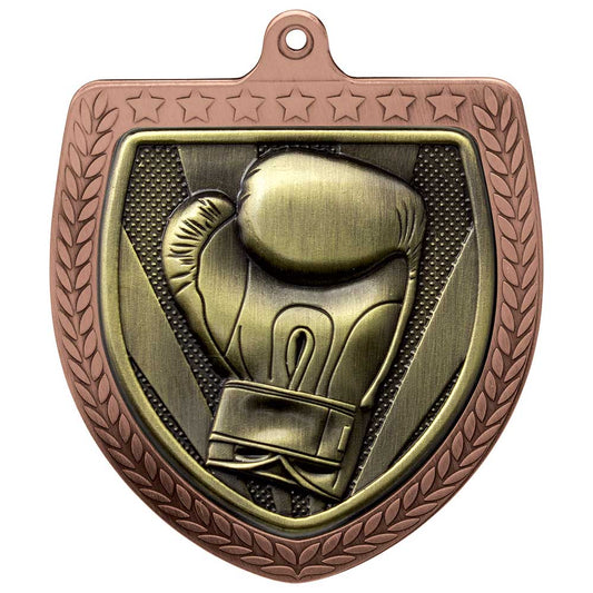 Cobra Boxing Shield Medal Bronze 75mm