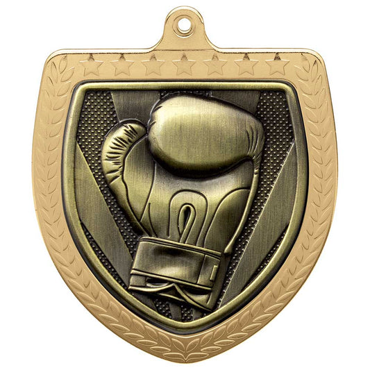 Cobra Boxing Shield Medal Gold 75mm