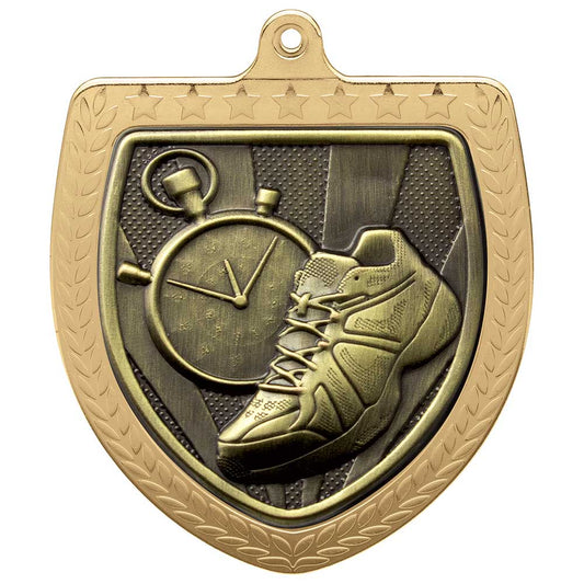 Cobra Running Shield Medal Gold 75mm