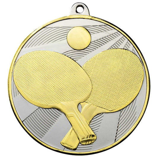 Premiership Table Tennis Medal Gold & Silver 60mm