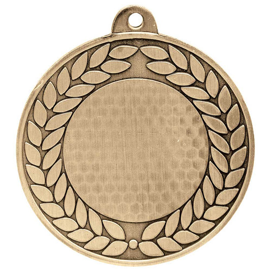 Aviator Golf Medal Antique Gold 50mm