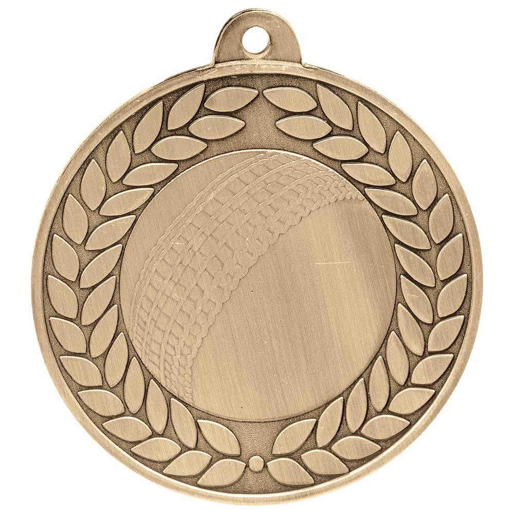 Aviator Cricket Medal Antique Gold 50mm