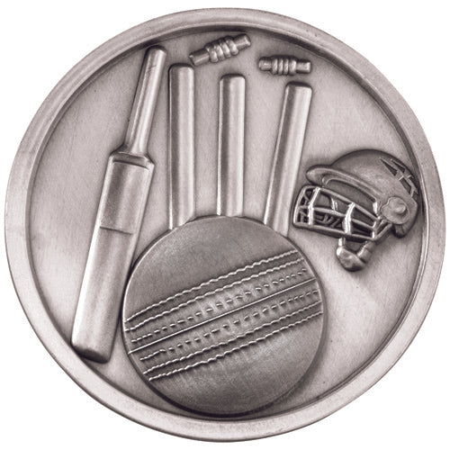 Cricket Medallion Antique Silver - 2.75In