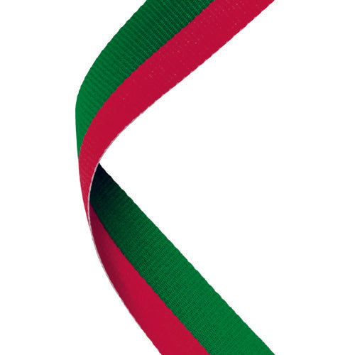 Medal Ribbon Red/Green - 30 X 0.875In