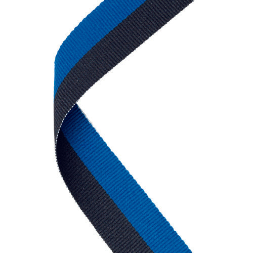 Medal Ribbon Royal Blue/Black - 30 X 0.875In