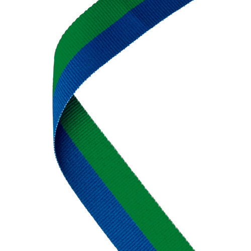 Medal Ribbon Green/Blue - 30 X 0.875In