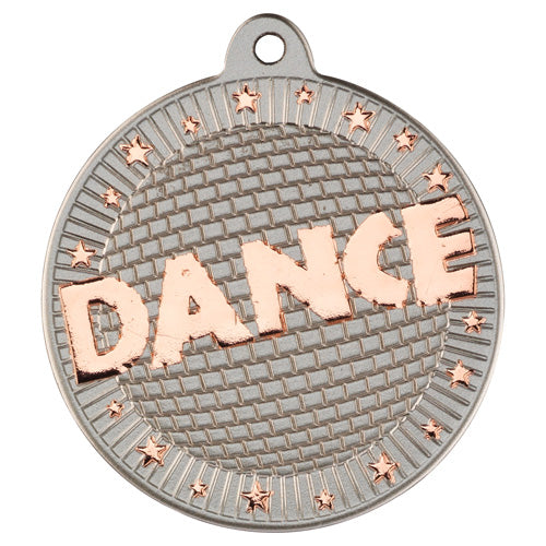 Dance Two Colour Medal Matt Silver/Bronze - 2In