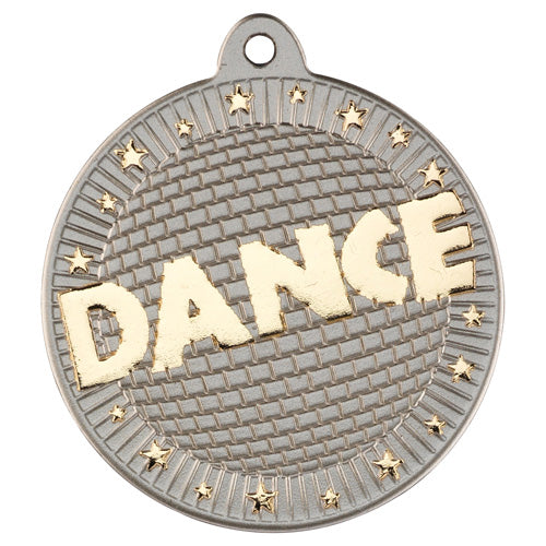 Dance Two Colour Medal Matt Silver/Gold - 2In