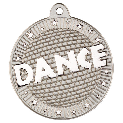 Dance Two Colour Medal Matt Silver/Silver - 2In