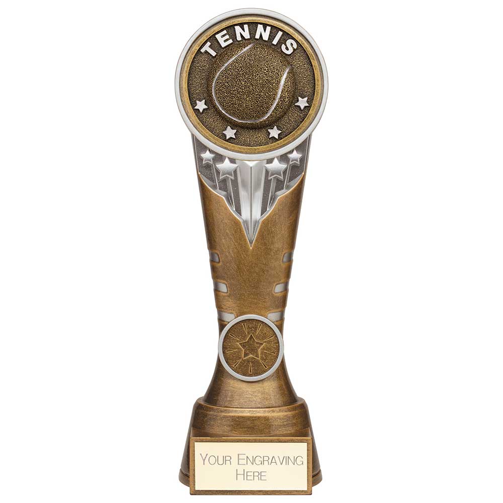 Ikon Tower Tennis Award Antique Silver & Gold 225mm