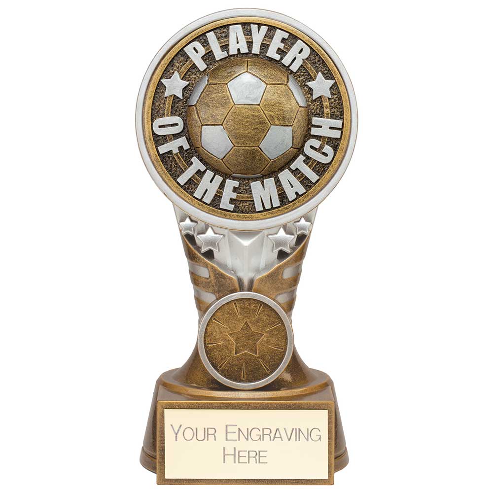 Ikon Tower Player of the Match Award Antique Silver & Gold 150mm