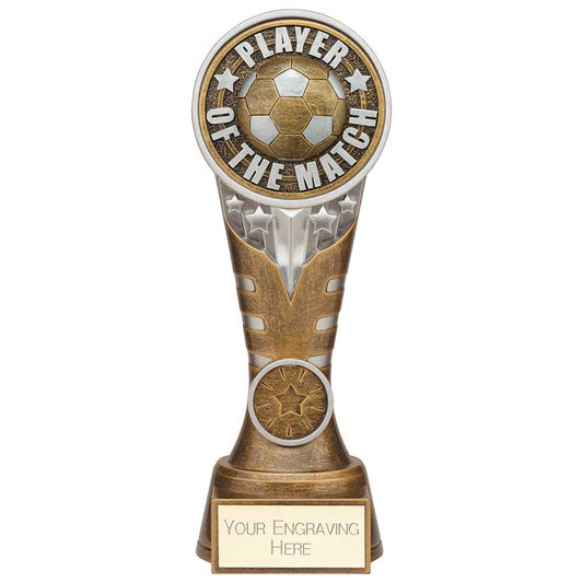 Ikon Tower Player of the Match Award Antique Silver & Gold 200mm