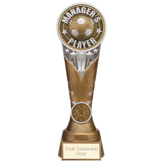 Ikon Tower Managers Player Award Antique Silver & Gold 225mm