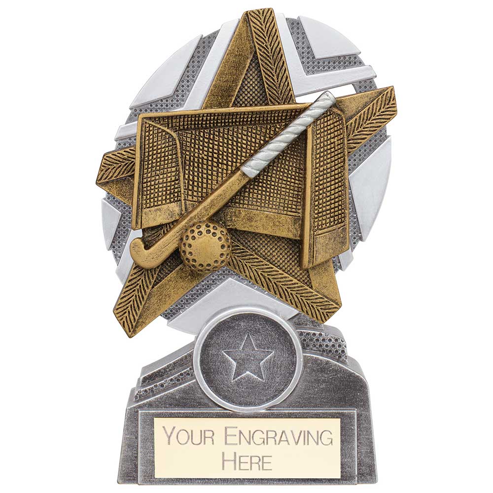 The Stars Hockey Plaque Award Silver & Gold 130mm