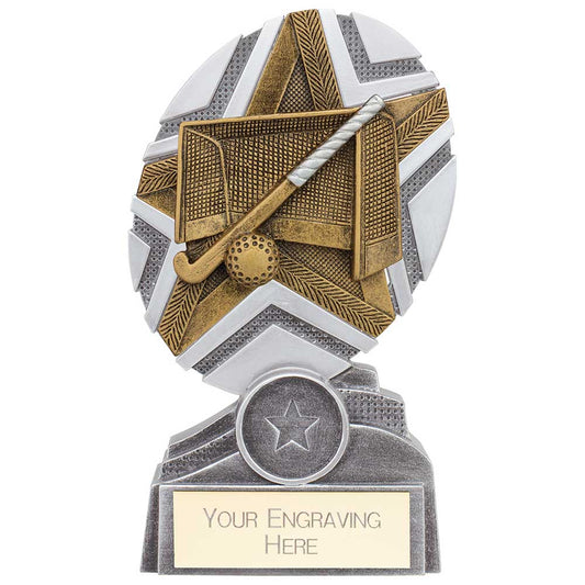 The Stars Hockey Plaque Award Silver & Gold 150mm