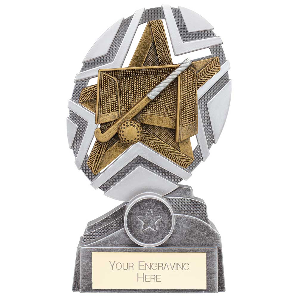 The Stars Hockey Plaque Award Silver & Gold 170mm