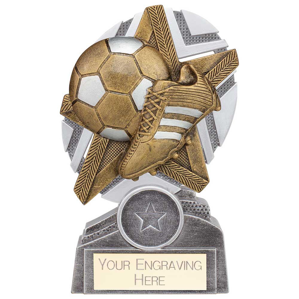 The Stars Football Plaque Award Silver & Gold 130mm