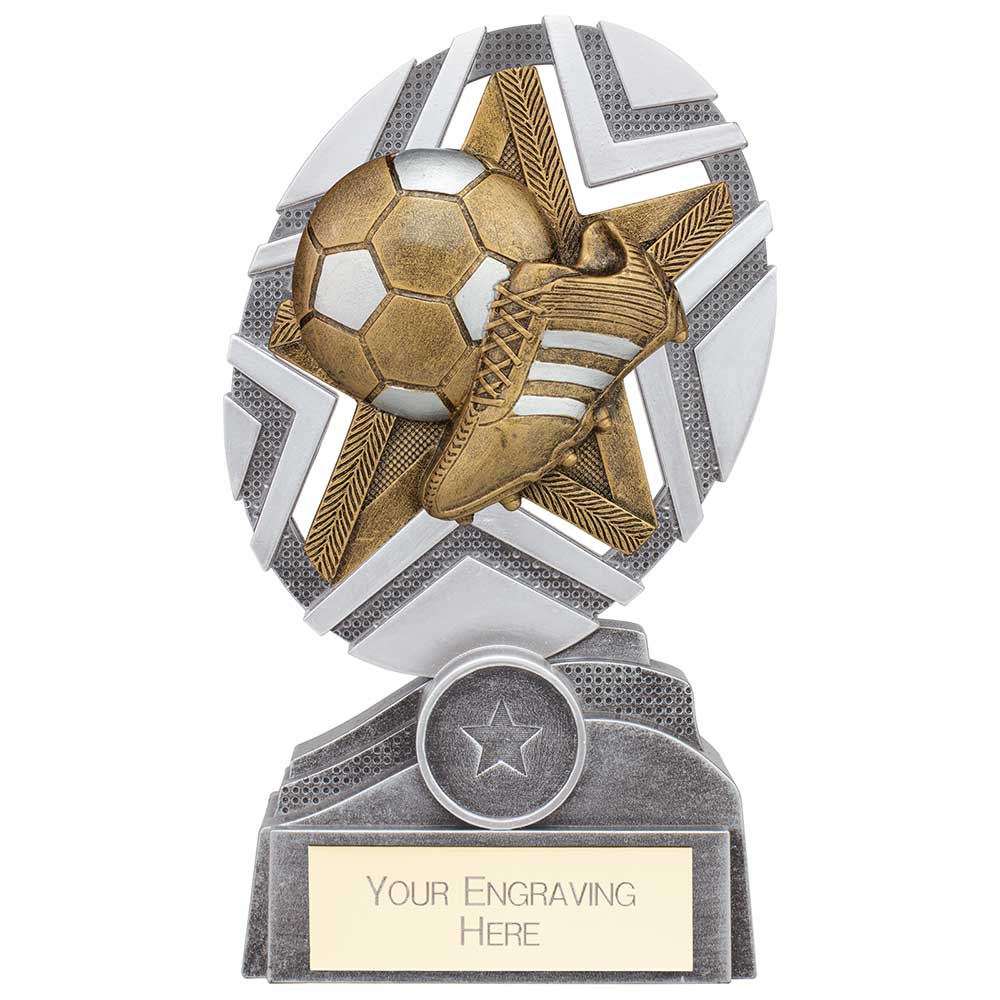 The Stars Football Plaque Award Silver & Gold 170mm