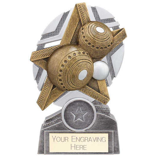 The Stars Bowls Plaque Award Silver & Gold 130mm