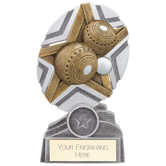 The Stars Bowls Plaque Award Silver & Gold 150mm