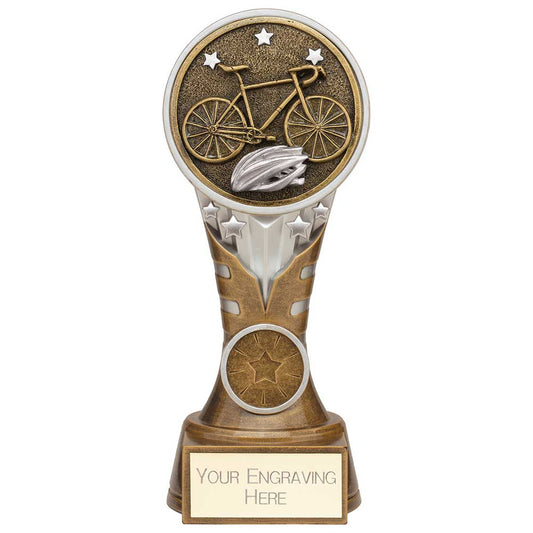 Ikon Tower Cycling Award Antique Silver & Gold 175mm