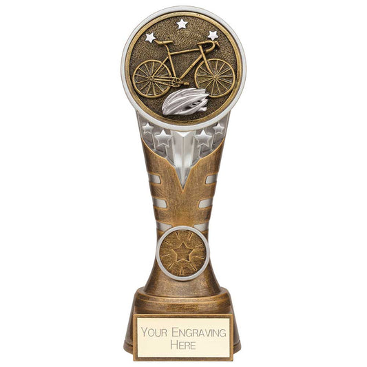 Ikon Tower Cycling Award Antique Silver & Gold 200mm