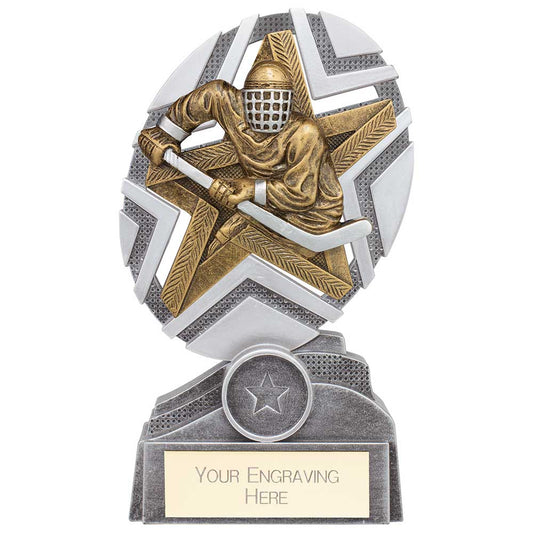 The Stars Ice Hockey Plaque Award Silver & Gold 170mm