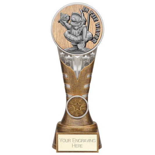 Ikon Goof Balls In The Water Award Antique Silver & Gold 200mm