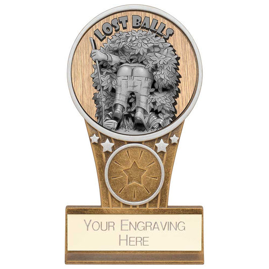 Ikon Goof Balls Lost Balls Award Antique Silver & Gold 125mm