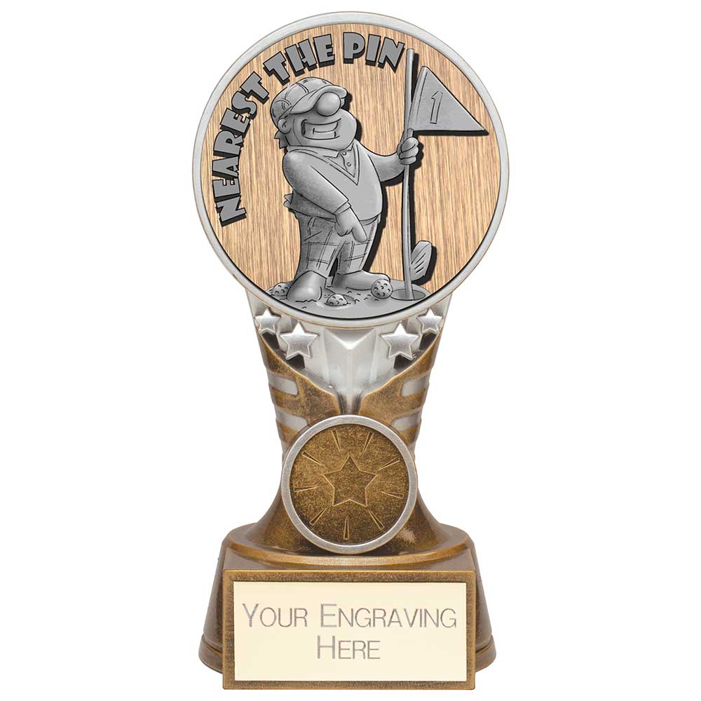 Ikon Goof Balls Nearest The Pin Award Antique Silver & Gold 150mm