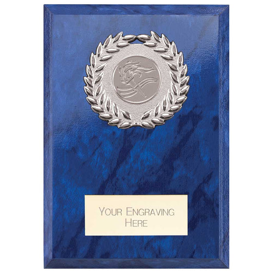 Reward Wreath Plaque Azure Blue 150x110mm