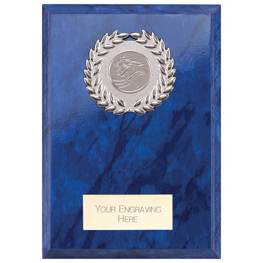 Reward Wreath Plaque Azure Blue 175x130mm
