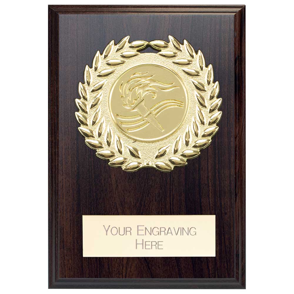 Reward Wreath Plaque Mahogany 80x60mm