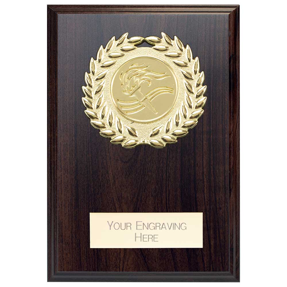 Reward Wreath Plaque Mahogany 100x75mm