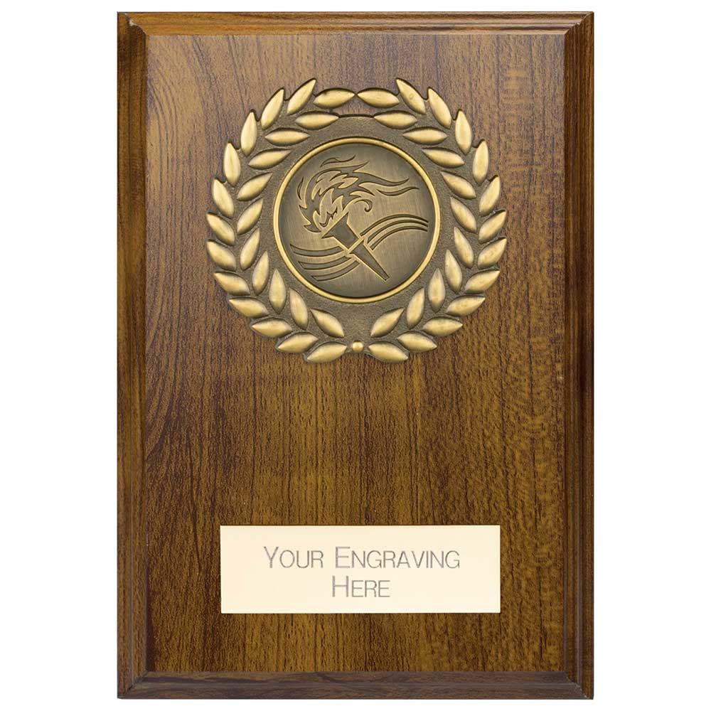 Reward Wreath Plaque Walnut 100x75mm