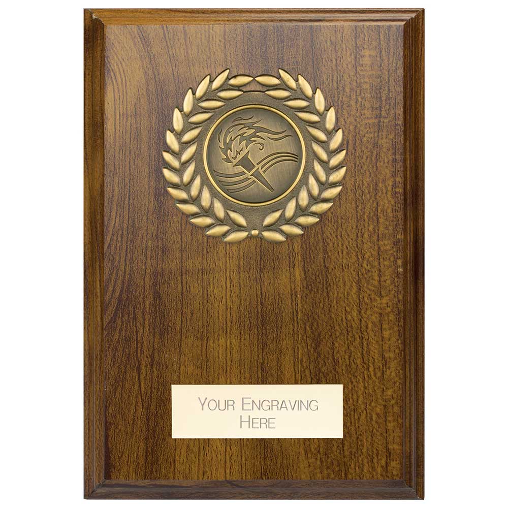 Reward Wreath Plaque Walnut 125x90mm