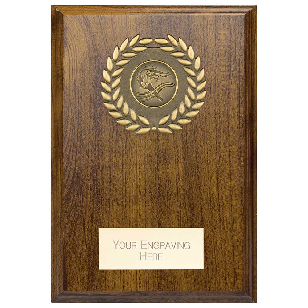 Reward Wreath Plaque Walnut 175x130mm