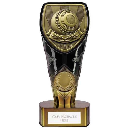 Fusion Cobra Lawn Bowls Award Black & Gold 150mm