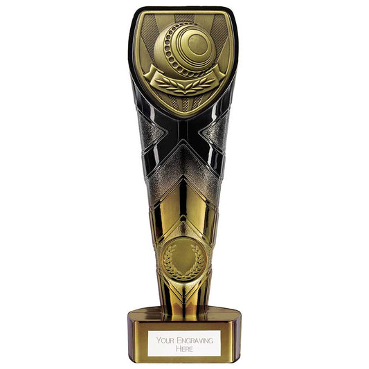 Fusion Cobra Lawn Bowls Award Black & Gold 200mm