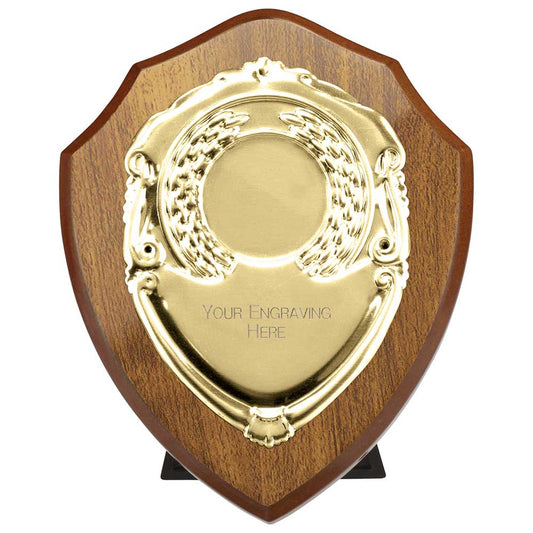 Reward Shield & Front Walnut & Gold 100mm