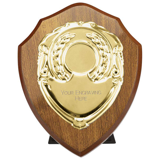 Reward Shield & Front Walnut & Gold 125mm