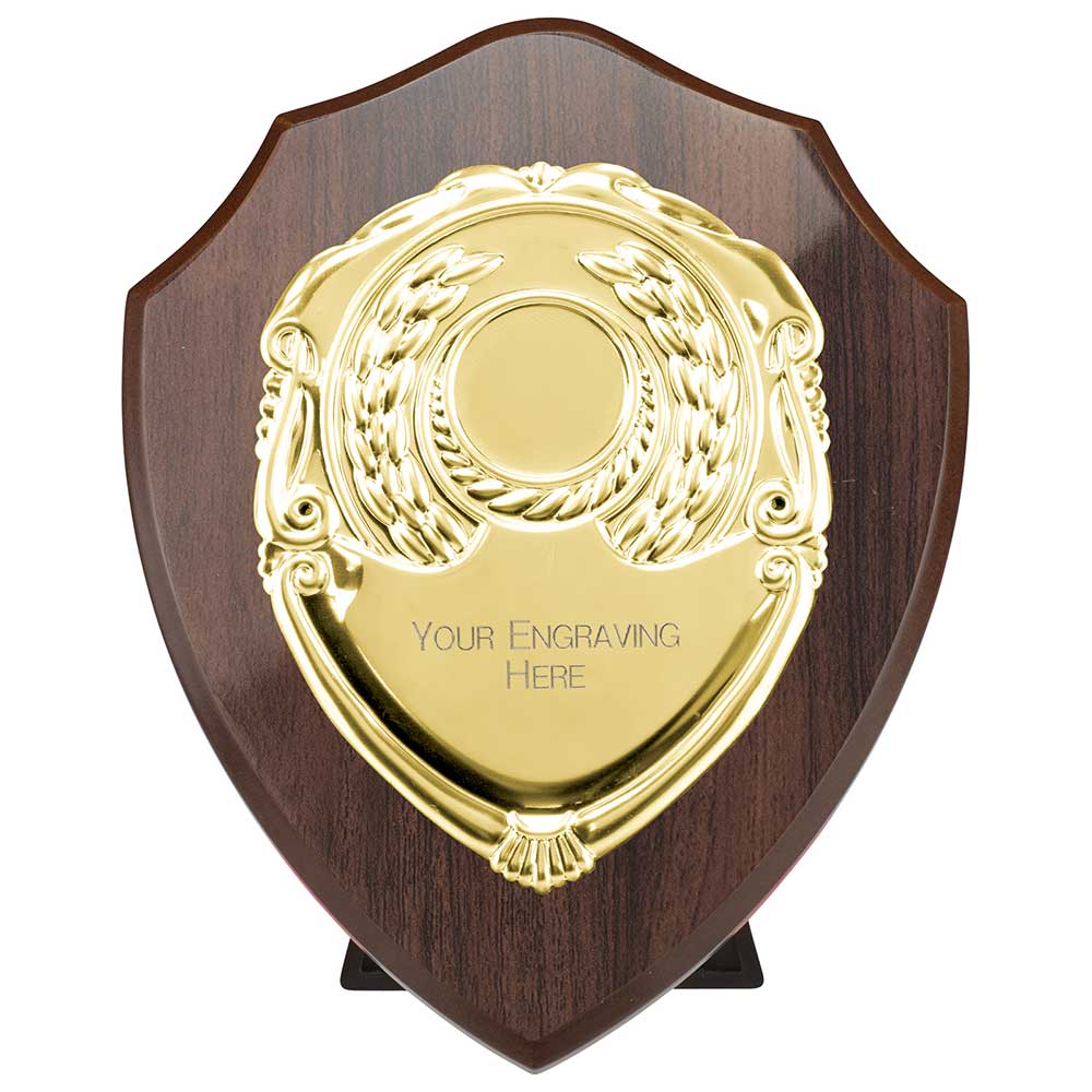 Reward Shield & Front Cracked Cherry & Gold 150mm