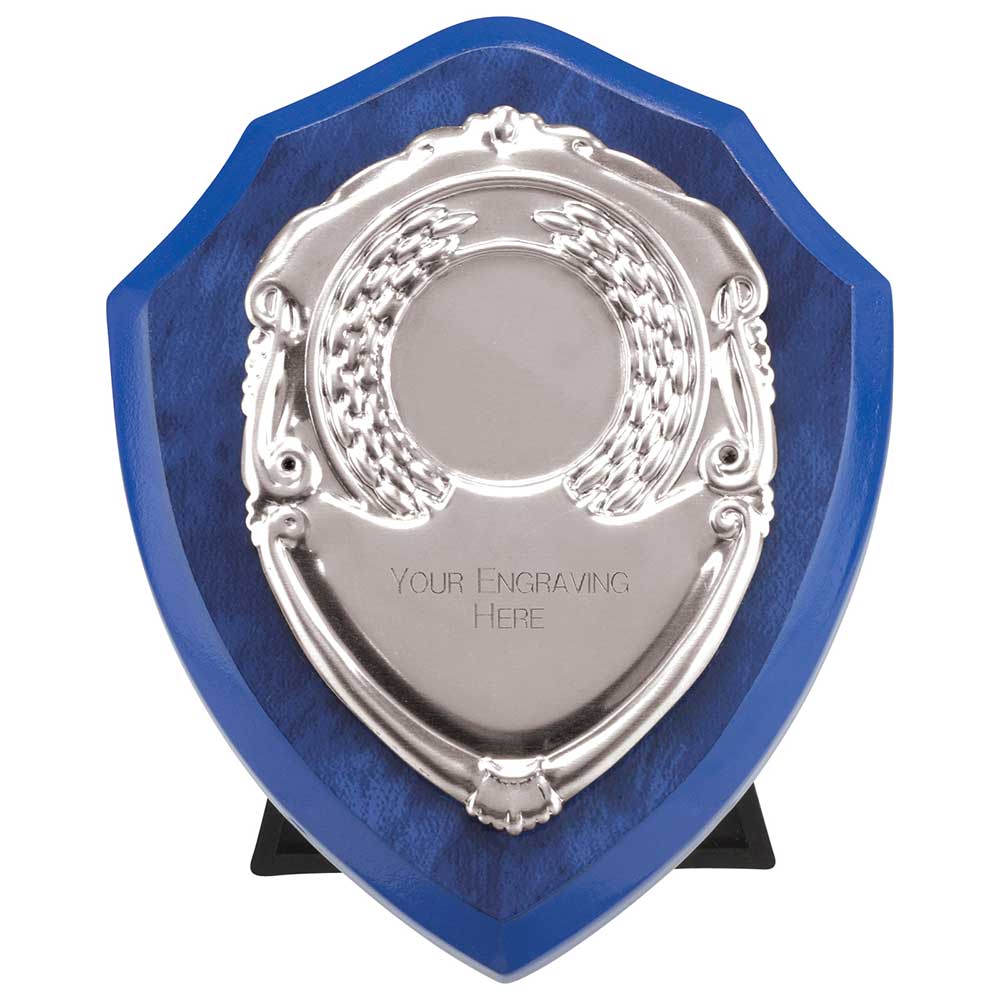 Reward Shield & Front Azure Blue & Silver 100mm