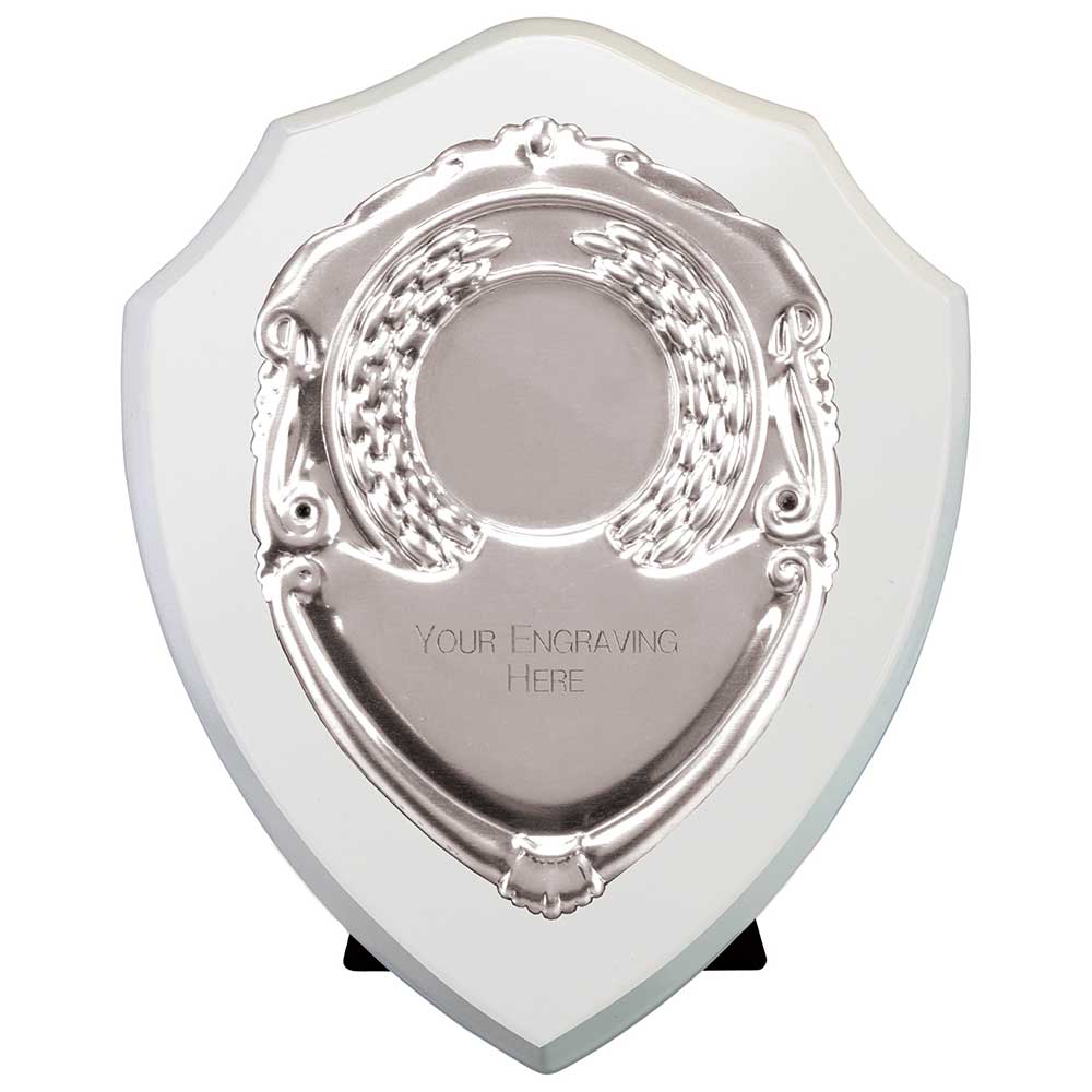 Reward Shield & Front Arctic White & Silver 100mm