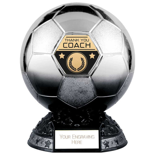 Elite Heavyweight Thank You Coach Award Platinum to Black 185mm