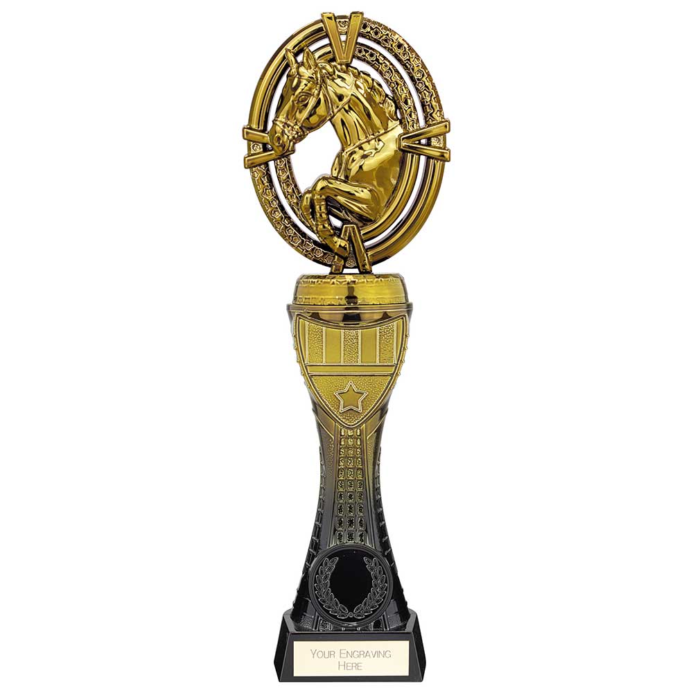 Maverick Heavyweight Equestrian Award Black & Gold 230mm