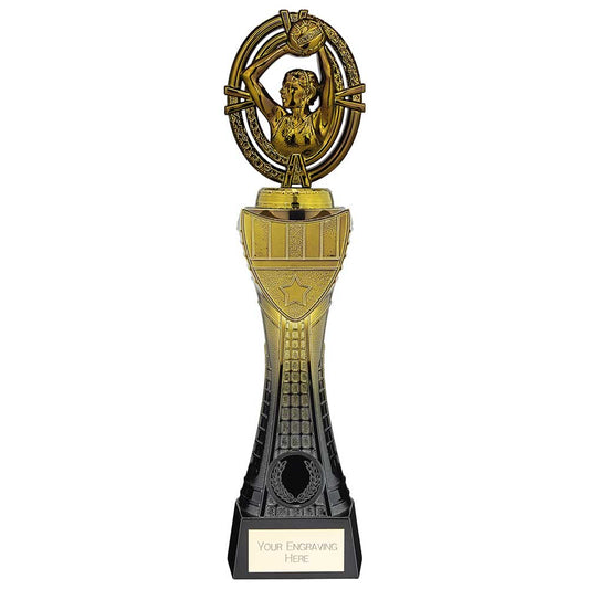 Maverick Heavyweight Netball Award Black & Gold 290mm