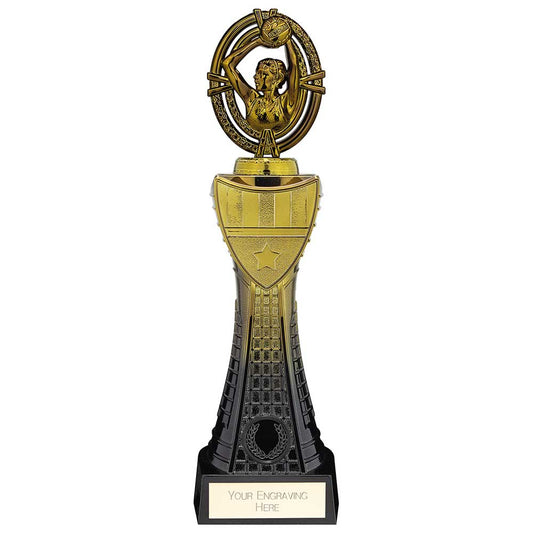 Maverick Heavyweight Netball Award Black & Gold 315mm