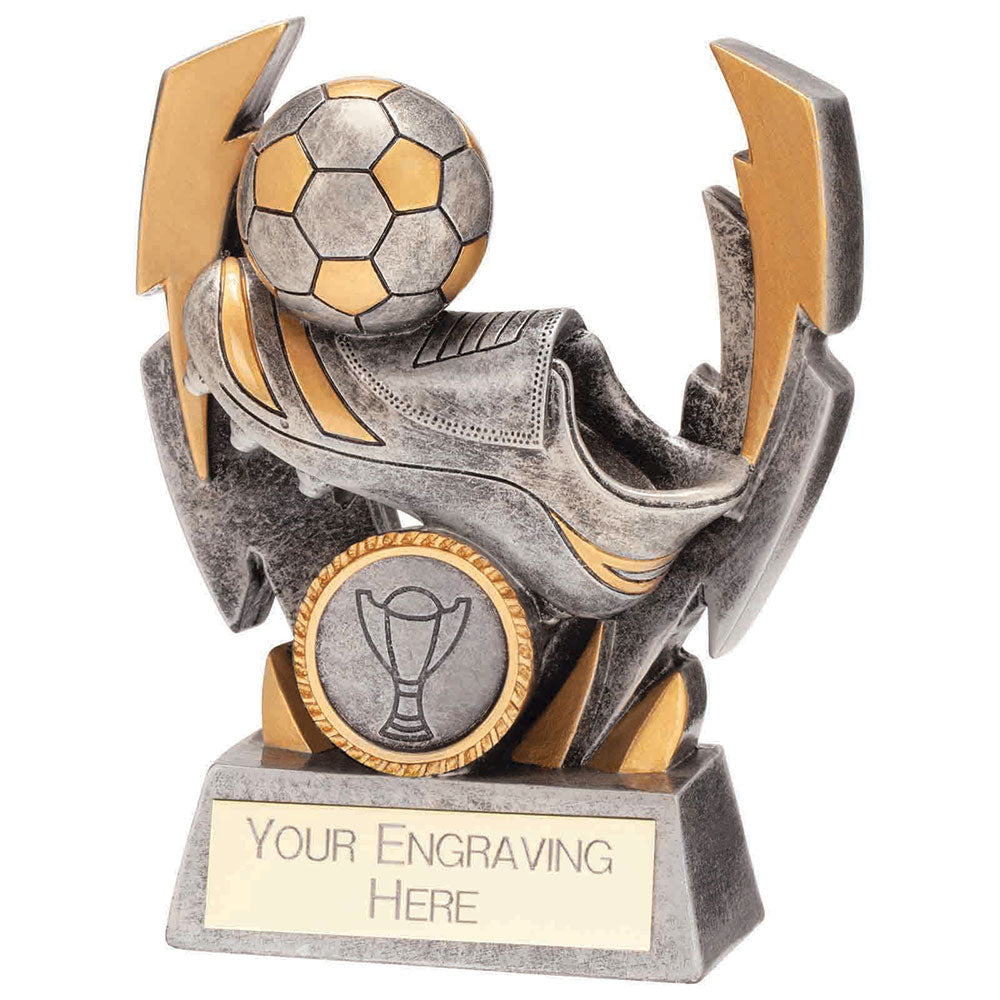 Flashbolt Football Resin Award Silver 120mm